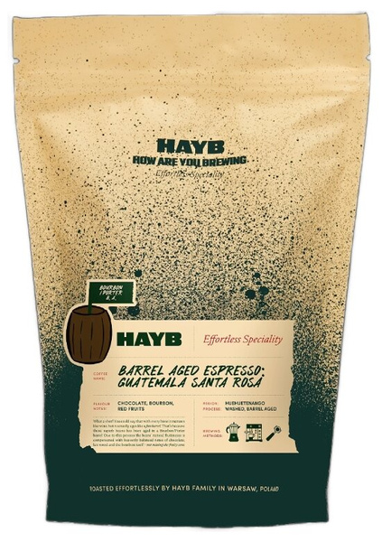 Kawa ziarnista HAYB Konesso Gwatemala Santa Rosa Barrel Aged Espresso 1kg - NIEDOSTĘPNY