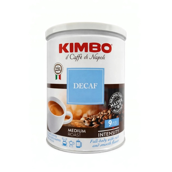 Kawa mielona Kimbo Espresso Decaffeinato 250g - bezkofeinowa puszka