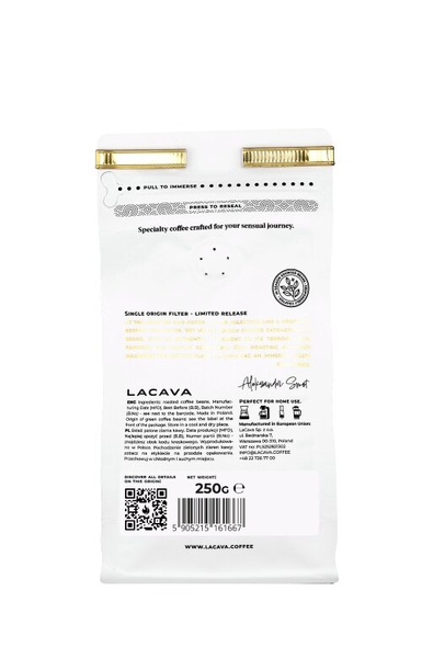 Kawa ziarnista LaCava Ethiopia Sede Filtr 250g - NIEDOSTĘPNY