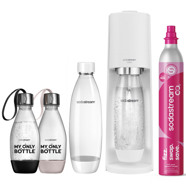 Saturator Sodastream Terra White + 2 butelki MOB 