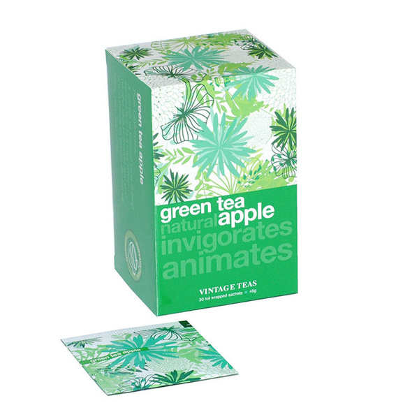 Zielona herbata Vintage Teas Green Tea Natural Apple - 30x1,5g