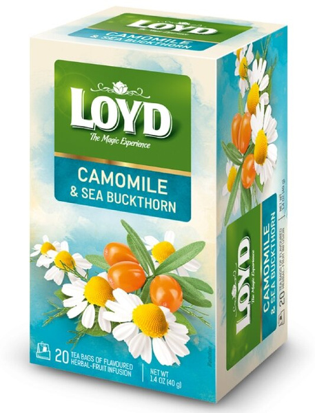 Herbatka ziołowo-owocowa Loyd Camomile & Sea Buckthorn - rumianek i rokitnik 20x2g