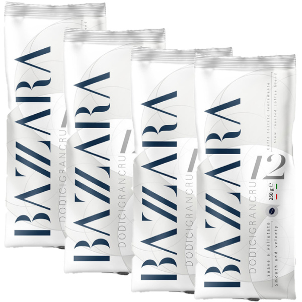 4x Kawa ziarnista Bazzara DODICIGRANCRU 250g 