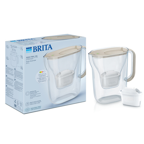 Dzbanek filtrujący BRITA Style Essential MAXTRA PRO Pure Performance - Piaskowy - opinie w konesso.pl