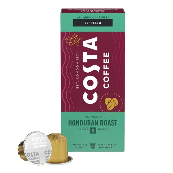 Kawa w kapsułkach Costa Coffee Honduras Roast Espresso kompatybilne z ekspresami Nespresso®* - 10 szt.