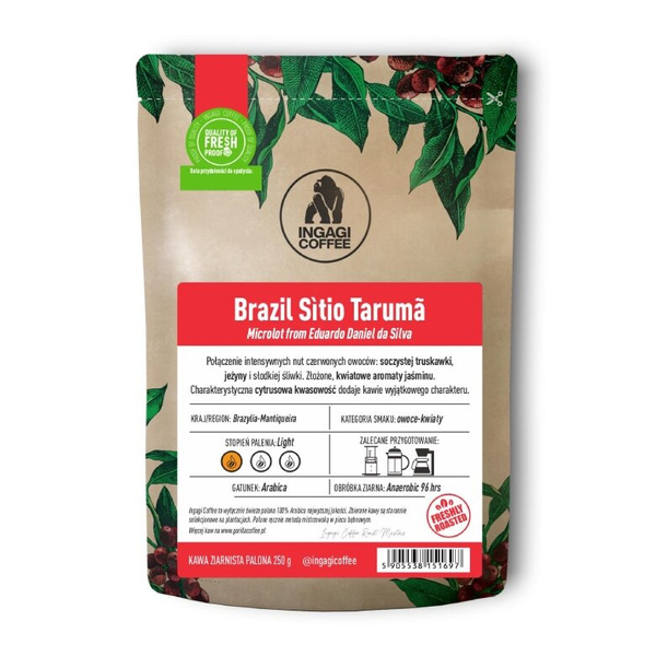 Kawa ziarnista Ingagi Coffee Brazil Sitio Taruma FILTR 250g