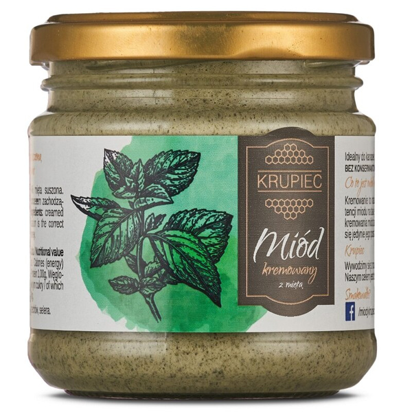 Miód z miętą Krupiec 220g - NIEDOSTĘPNY