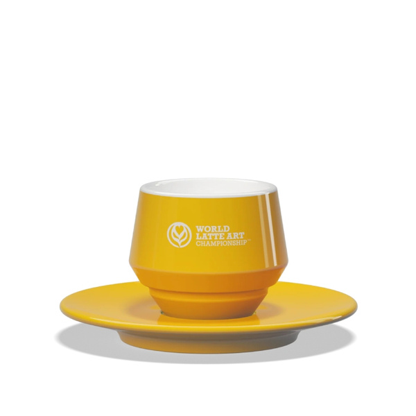 Filiżanka Club House World Latte Art Championship Geneva 120 ml - Bursztynowa