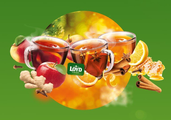 Herbata owocowa Loyd Hot Winter Grog - Cytryna i Miód 15x3g