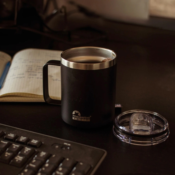 Kubek termiczny Majestic Sport Gump 400 ml - Czarny