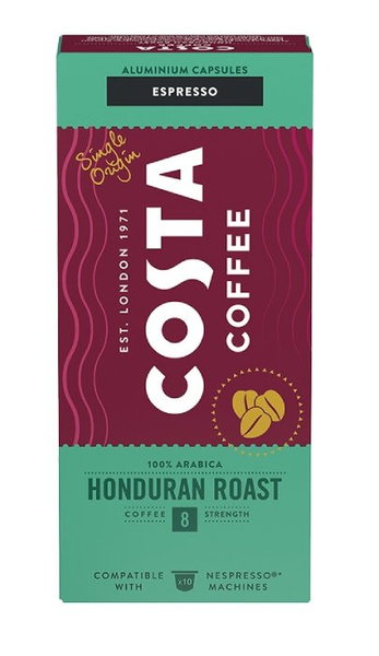 Kawa w kapsułkach Costa Coffee Honduras Roast Espresso kompatybilne z ekspresami Nespresso®* - 10 szt.