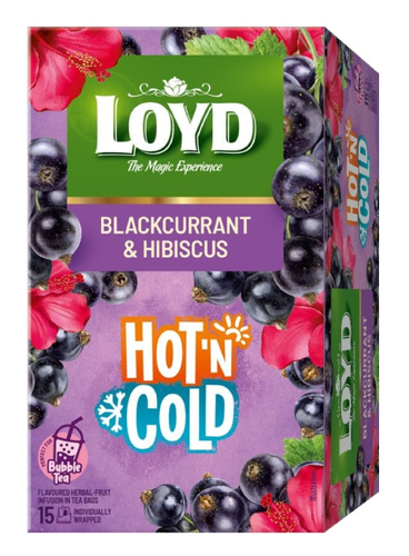 Herbata owocowa LOYD Hot&Cold - Porzeczka i hibiskus 15x2g - opinie w konesso.pl