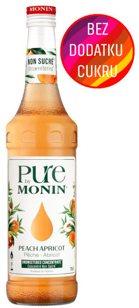 Syrop bez dodatku cukru PURE by MONIN - Brzoskwinia Morela 0,7 L