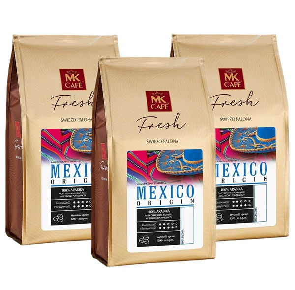 ZESTAW - Kawa ziarnista MK Cafe Fresh Mexico Origin 3x1kg
