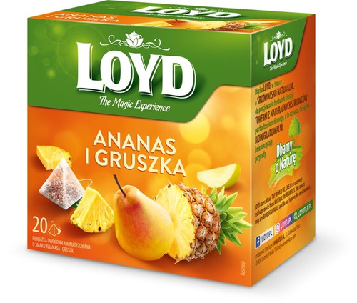 OUTLET - Herbata owocowa Loyd Ananas i gruszka 20x2g