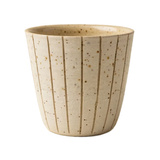 Ceramiczny kubek w paski POTPOTSTUDIO 180ml - Beżowy