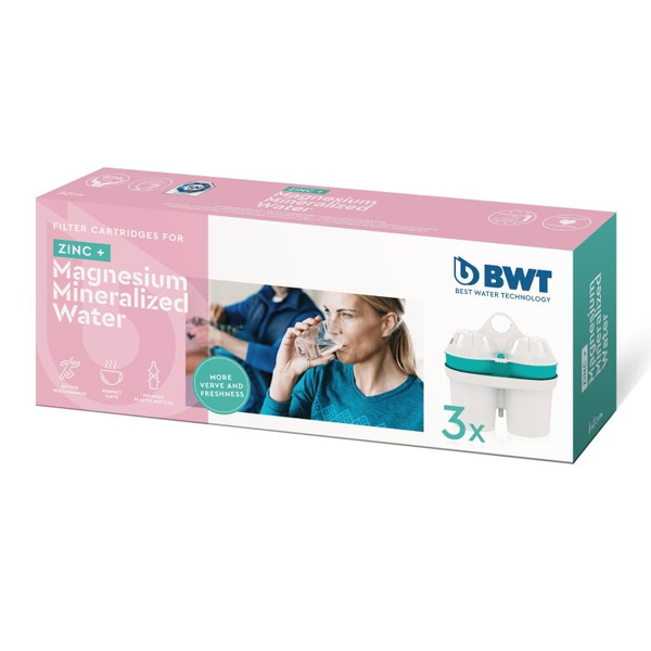 Wkład filtrujący wodę BWT Zinc + Magnesium Mineralized Water - 3 sztuki