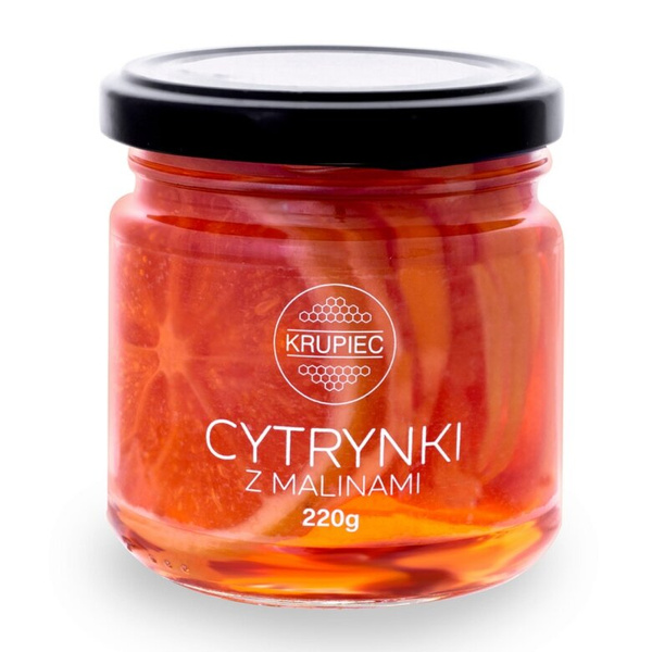 Cytryna w zalewie z malinami Krupiec 220g