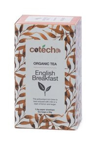 Herbata czarna Cotecho Organic English Breakfast 20x1,5g - opinie w konesso.pl