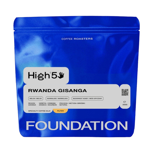 Kawa ziarnista Foundation Coffee Roasters High5 Rwanda Gisanga Filtr 250g