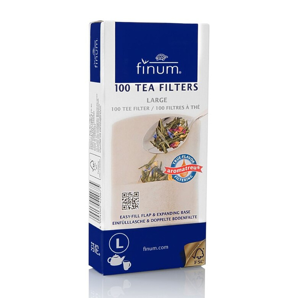 OUTLET - Filtry do herbaty Finum Teaflip Brown L 100szt. - Brązowe