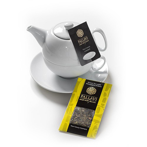 Herbata zielona Pallavi Green & Rose z ananasem i różą  25x4g 