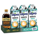 ZESTAW - Napój ALPRO Barista Coconut Kokosowo-sojowe 3x750 ml + Koncentrat kawowy Jacobs Espresso Concentrate Sweet Caramel 485ml