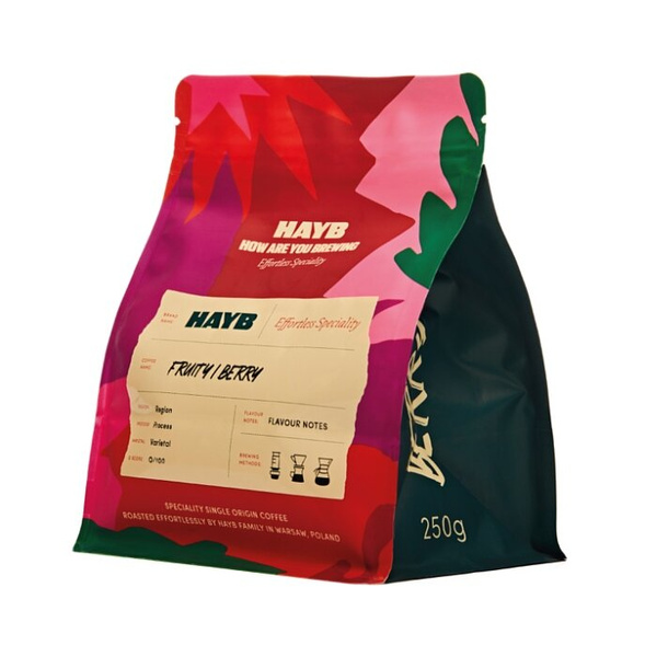 Kawa ziarnista HAYB Salwador Los Pirineos Pacamara Black Honey 250g - NIEDOSTĘPNY