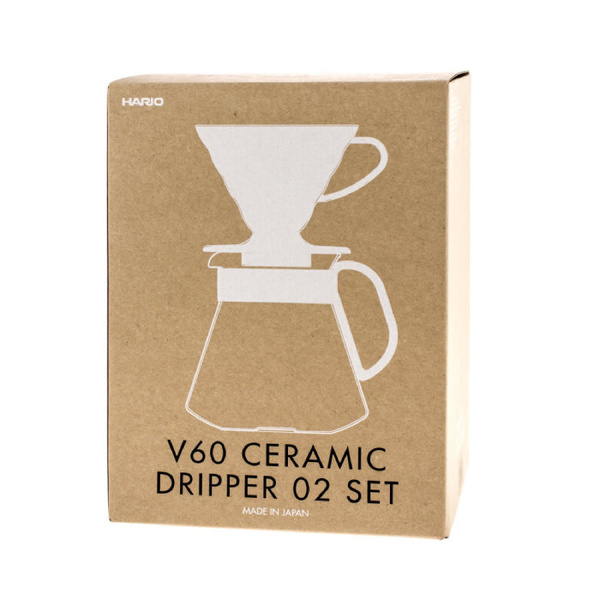 Zestaw Hario V60 Dripper & Pot White - drip + serwer + filtry