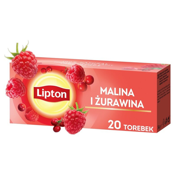 Herbatka owocowa Lipton Malina i Żurawina 20x1,6g
