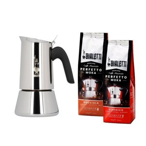 ZESTAW - Kawiarka Bialetti New Venus 6TZ + kaw Bialetti Classico 250g + kawa Bialetti Nocciola 250g – NIEDOSTĘPNY - opinie w konesso.pl
