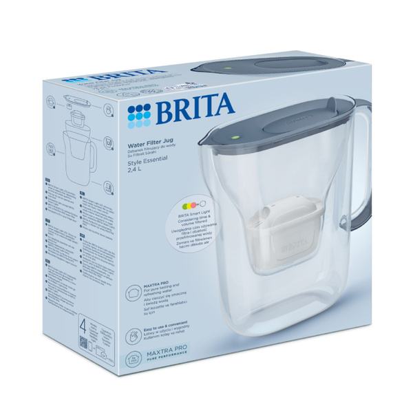 Dzbanek filtrujący BRITA Style Essential MAXTRA PRO Pure Performance - Grafitowy
