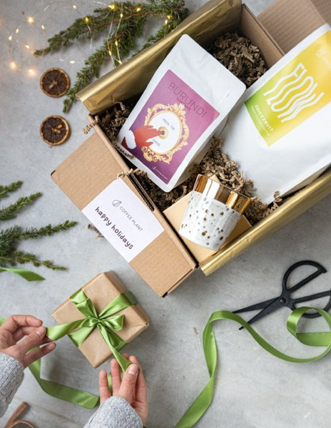 Zestaw prezentowy COFFEE PLANT ze złoconym kubkiem - NIEDOSTĘPNY