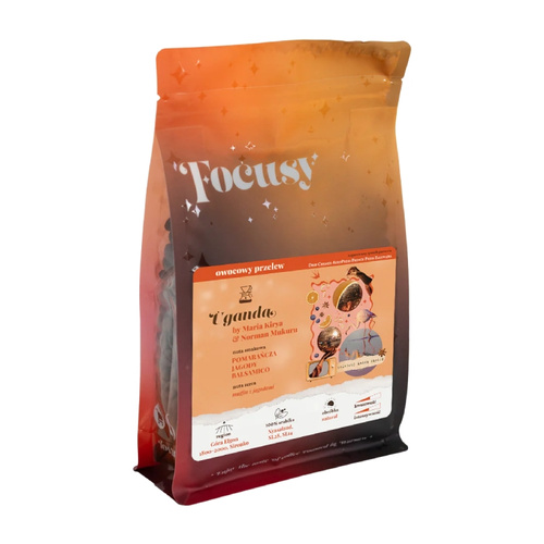 Kawa ziarnista Focusy UGANDA by Maria Kirya & Norman Mukuru - owocowy przelew 250g