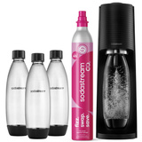 ZESTAW Saturator do wody gazowanej SodaStream Terra Czarny, 3 butelki
