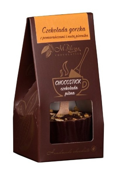 Chocostick M.Pelczar Chocolatier - Czekolada gorzka z nutą pomarańczy i piernika 60g