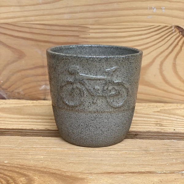 Ceramiczny kubek rower POTPOTSTUDIO - Szary 200 ml
