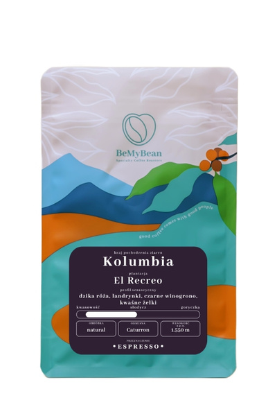 Kawa ziarnista BeMyBean Kolumbia El Recreo Espresso 250g  – NIEDOSTĘPNY