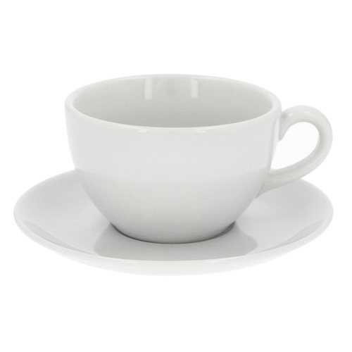 Filiżanka ze spodkiem Lubiana Aida 280 ml - Biała