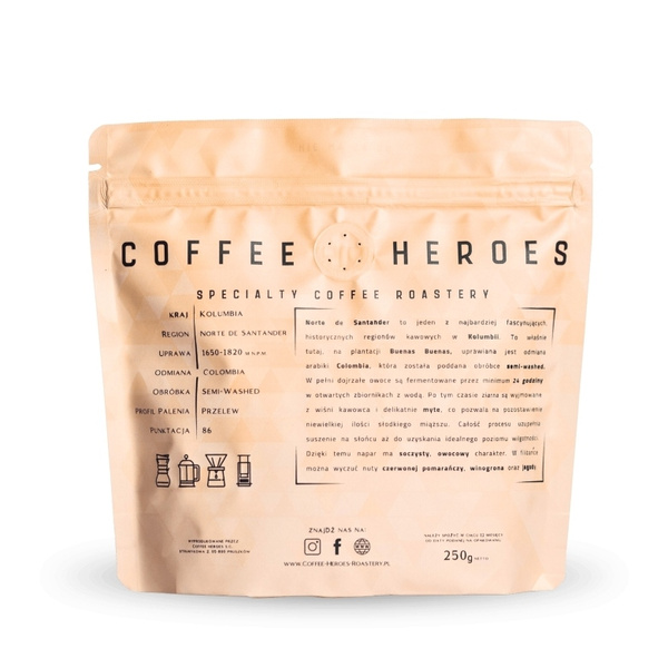 Kawa ziarnista Coffee Heroes Kolumbia Buenas Buenas 250g