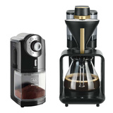 ZESTAW - Ekspres przelewowy Melitta® EPOUR® - Czarno -złoty + Młynek do kawy Melitta 1019-02 Molino - Czarny