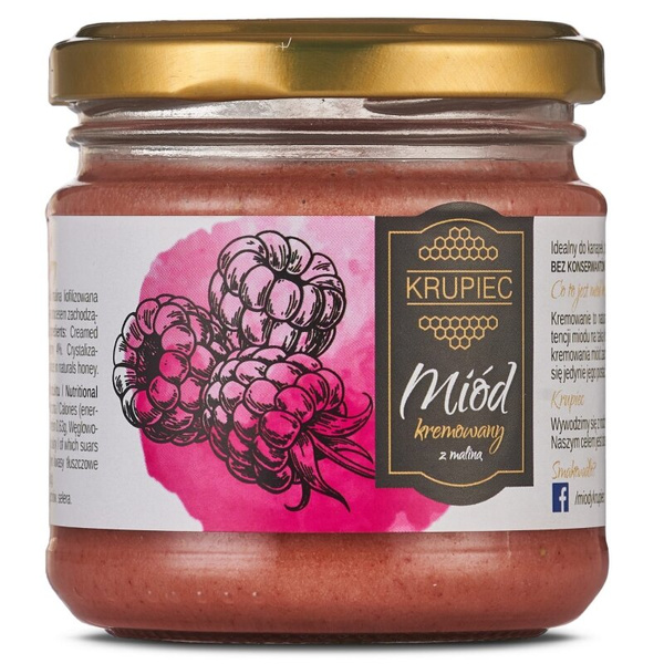 Miód z maliną Krupiec 220g – NIEDOSTĘPNY