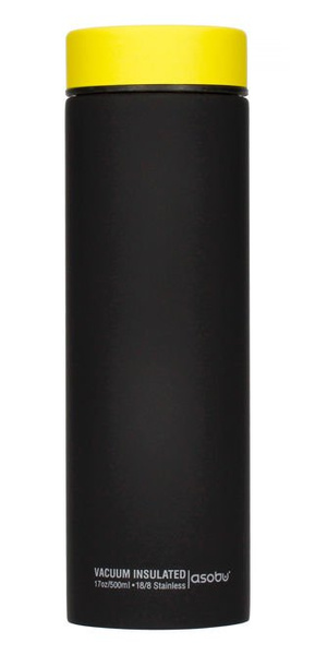 Asobu Le Baton Travel Bottle - czarno-żółta butelka termiczna 500 ml - NIEDOSTĘPNY 