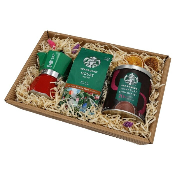 Zestaw prezentowy Starbucks® z kawiarką i czekoladą na gorąco – NIEDOSTĘPNY