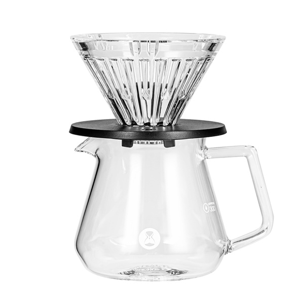 Szklany dripper Timemore Crystal Eye Glass TURBO 01 PC Holder - Czarny