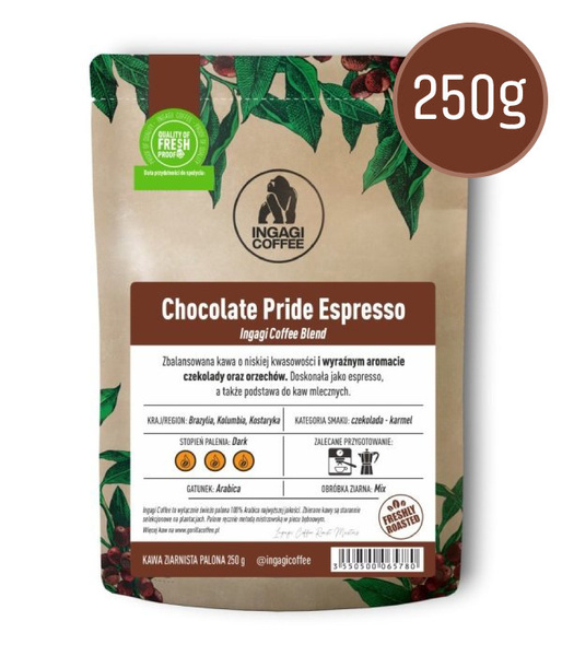 Kawa ziarnista Ingagi Coffee Chocolate Pride Espresso 250g
