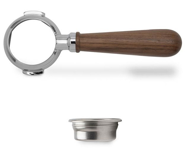 Portafilter NPF Lelit PLA580W - naked 58 mm Drewno orzechowe