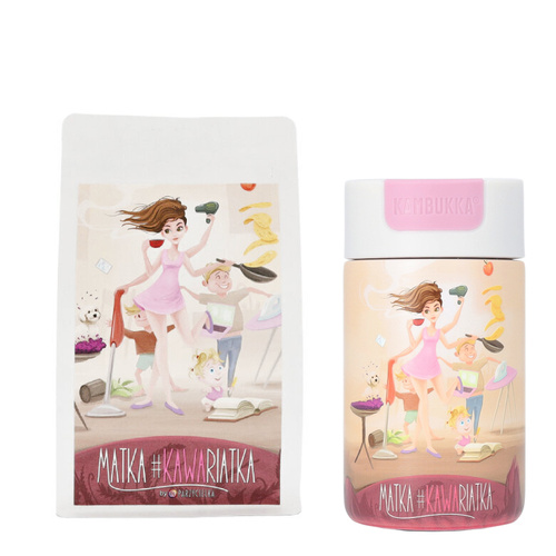 ZESTAW - Kawa ziarnista Kawariatka 250g + kubek termiczny 300 ml