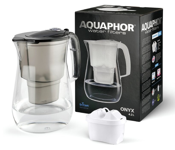 Dzbanek filtrujący AQUAPHOR ONYX 4,2 l Czarny + wkład B100-25