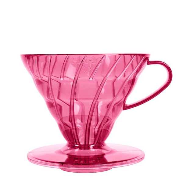 Plastikowy Drip Hario V60-02 Flamingo Pink - Różowy
